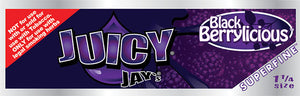 Juicy Jay's 1-1/4 Super Fine (Black Berrylicious) Rolling Papers