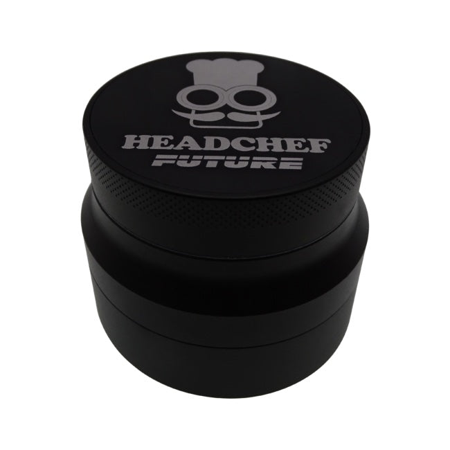 Headchef Future Herbal Grinder (Black) 62mm, 4 piece Sandblasted Teeth