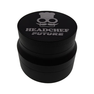 Headchef Future Herbal Grinder (Black) 62mm, 4 piece Sandblasted Teeth