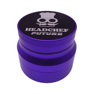 Headchef Future Herbal Grinder (Purple) 62mm, 4 piece Sandblasted Teeth