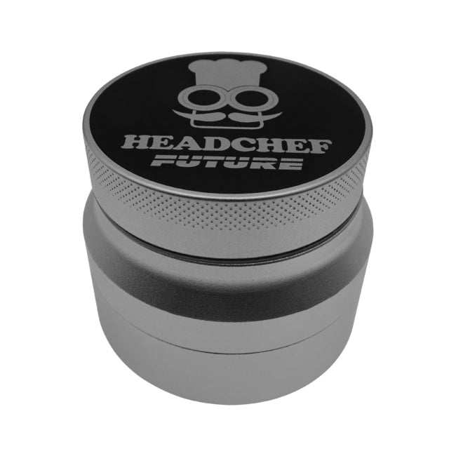 Headchef Future Herbal Grinder (Silver) 62mm, 4 piece Sandblasted Teeth