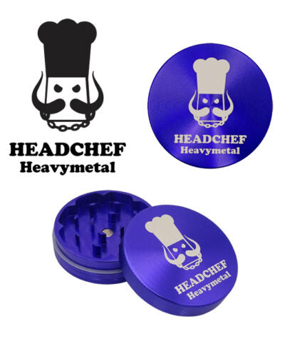 Headchef Heavy Metal Herbal Grinder (Deep Purple) 55mm, 2 piece