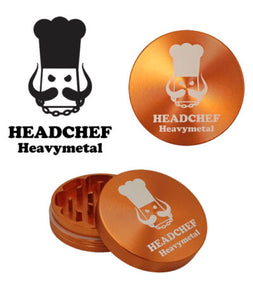 Headchef Heavy Metal Herbal Grinder (Orange Goblin) 55mm, 2 piece