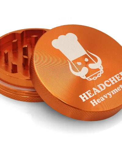 Headchef Heavy Metal Herbal Grinder (Orange Goblin) 55mm, 2 piece