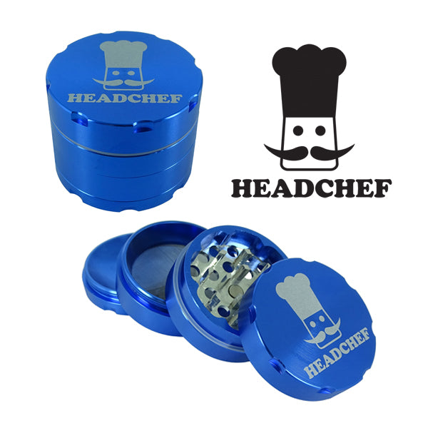 Headchef Razor Herbal Grinder 50mm, 4 piece with Extra Hard Sharp Teeth