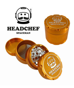 Headchef Spaceman Herbal Grinder (Sunflare Orange) 55mm, 4 piece