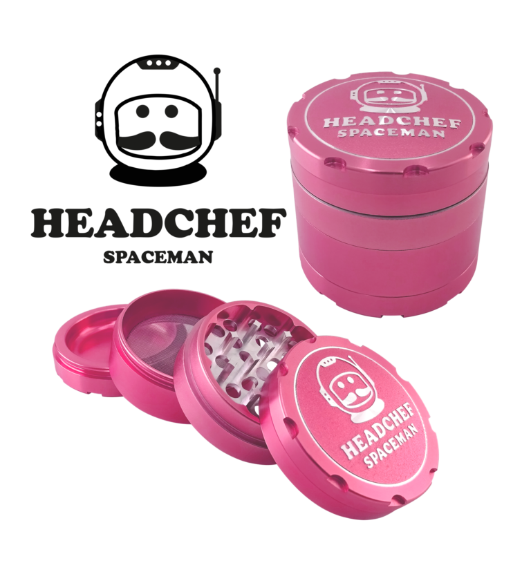 Headchef Spaceman Herbal Grinder (Star Pink) 55mm, 4 piece