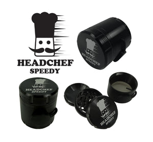 Headchef Speedy Herbal Grinder 50mm, 4 piece Unique Speedy Dispensing System