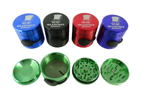 Headchef Speedy Herbal Grinder 50mm, 4 piece Unique Speedy Dispensing System