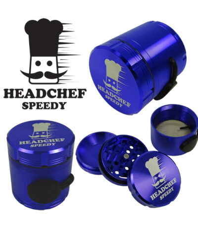 Headchef Speedy G Herbal Grinder (Purple) 50mm, 4 piece Unique Speedy Dispensing System