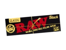 Raw Black Classic Regular 1-1/4 (Natural Unrefined Rolling Papers)