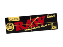 Raw Black Classic Regular 1-1/4 (Natural Unrefined Rolling Papers)