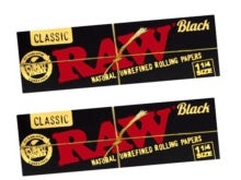 Raw Black Classic Regular 1-1/4 (Natural Unrefined Rolling Papers)