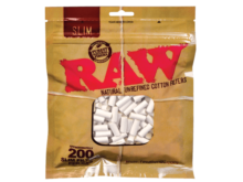 Raw Slim Filters (200x Natural Unrefined Cotton Filters)