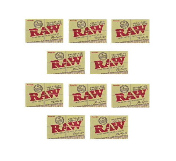 Raw Perfecto 21x Pre Rolled Cone Tips (Natural Unrefined)