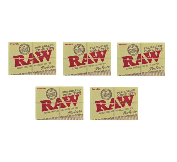 Raw Perfecto 21x Pre Rolled Cone Tips (Natural Unrefined)