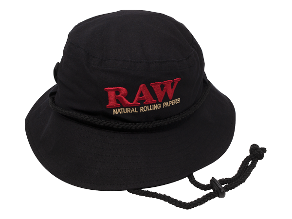 Raw Rolling Papers X Raw Bucket Hat Black (size Medium 57cm-58cm)