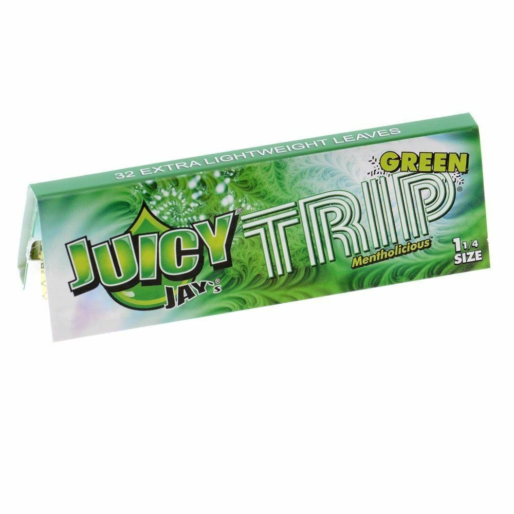 Juicy Jay's 1-1/4 (Green Trip) Rolling Papers